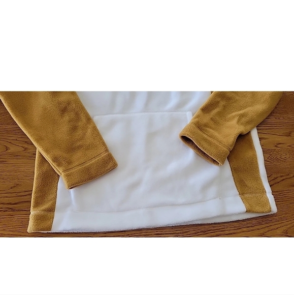 Foot Locker Soft Fleece Hoodie Sweatshirt White and Tan Size Medium-New With Tag - Picture 6 of 10
